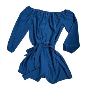 Cute Navy Romper with Tie Belt NWOT.